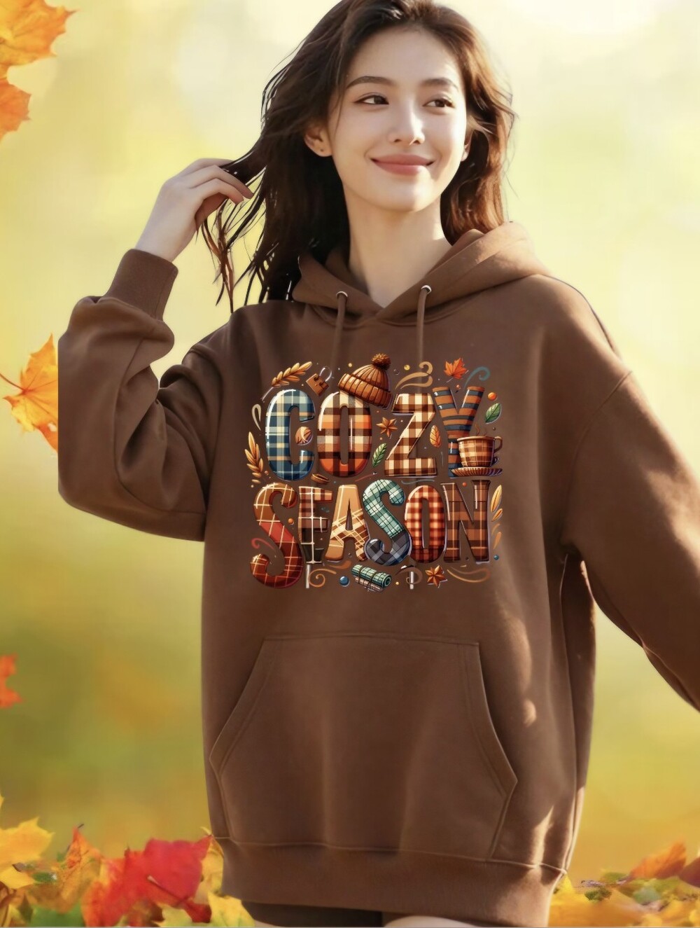 Cozy Season Autumn Hoodie (Few Crystals)